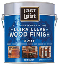 Last N Last Waterborne Wood Finish Gloss Clear Polycrylic 1 gal. (Pack of 2)