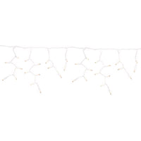 Celebrations Platinum LED T5 Warm White 100 ct Icicle Christmas Lights 9.5 ft.