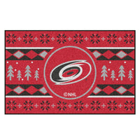 NHL - Carolina Hurricanes Holiday Sweater Rug - 19in. x 30in.