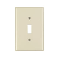 Leviton Light Almond 1 gang Thermoset Plastic Toggle Wall Plate 1 pk