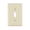 Leviton Light Almond 1 gang Thermoset Plastic Toggle Wall Plate 1 pk