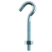 Hampton Small Zinc-Plated Silver Zinc 0.8125 in. L Hook Bolt 165 lb. 1 pk (Pack of 10)