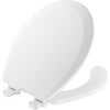 Mayfair by Bemis Round White Enameled Wood Toilet Seat