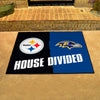 NFL House Divided - Steelers / Ravens House Divided Rug