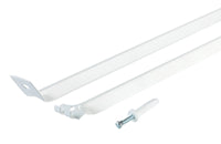 Rubbermaid White Aluminum Direct Mount Brace for Shelving 16 L x 12 W x 1.1 H in.