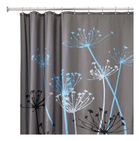 InterDesign 72 in. H x 72 in. W Gray Thistle Shower Curtain (Pack of 2)