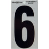 Hillman 5 in. Reflective Black Mylar Self-Adhesive Number 6 1 pc (Pack of 6)