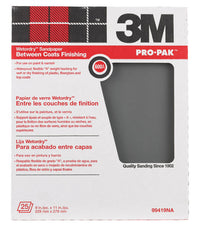 3M Pro-Pak 11 in. L x 9 in. W 600 Grit Silicon Carbide Sandpaper 25 pk (Pack of 25)