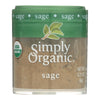 Simply Organic Sage Leaf - Organic - Ground - .21 oz - Case of 6