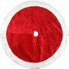 Deluxe Christmas Tree Skirt Red/Burgundy Velvet 1 (Pack of 6)