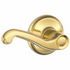 Schlage Flair Bright Brass Passage Lockset 1-3/4 in.