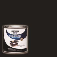 Rust-Oleum Painters Touch Semi-Gloss Black Water-Based Acrylic Ultra Cover Paint Indoor and Outdoor