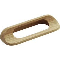 Hickory Hardware Natural Woodcraft Traditional Oval Cabinet Pull Cup 3-3/4 in. Unfinished Wood 1 pk