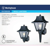 Westinghouse Matte Incandescent Wall Lantern