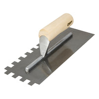 QEP 3 in. H X 4.5 in. W X 11 in. L Carbon Steel Square Notch Trowel 1 pc