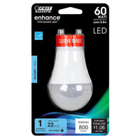 Feit Enhance A19 GU24 LED Bulb Daylight 60 Watt Equivalence 1 pk