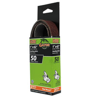 Gator 42 in. L X 1 in. W Aluminum Oxide Sanding Belt 50 Grit Coarse 3 pc