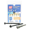 Grip-Rite 3/8 in. wire X 4 in. L Star Hex Washer Head Structural Screws 20 pk