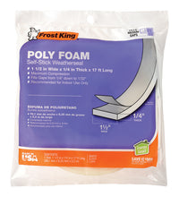 Frost King White Poly Foam Weather Seal For Doors and Windows 17 ft. L X 0.25 in.