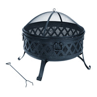 Living Accents Dome Shaped Steel Lattice Coal Fire Pit