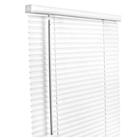 Living Accents 1 W in. Slat White Vinyl Horizontal Cordless Mini-Blinds 35 W x 72 H in.