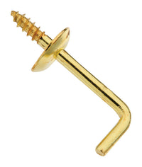 National Hardware Gold Solid Brass 3/4 in. L Shoulder Hook 3 lb 4 pk