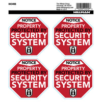 Hillman English White Security Decal 6 in. H X 6 in. W (Pack of 6)