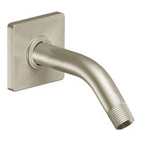 Brushed nickel shower arm