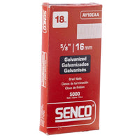 Senco 5/8 in. 18 Ga. Straight Strip Galvanized Brad Nails 5000 pk