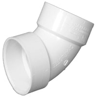 Charlotte Pipe Schedule 40 4 in. Hub X 4 in. D Hub PVC Elbow 1 pk