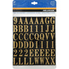 Hillman 1 in. Gold Mylar Self-Adhesive Letter and Number Set 0-9, A-Z 112 pc (Pack of 6)