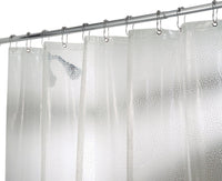 iDesign 72 in. H X 72 in. W Clear Raindrop Shower Curtain Vinyl