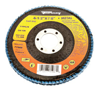 Forney 4-1/2 in. D X 7/8 in. Zirconia Aluminum Oxide Arbor Flap Disc 120 Grit 1 pc