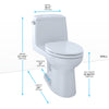 TOTO® UltraMax® One-Piece Elongated 1.6 GPF Toilet, Cotton White - MS854114S#01