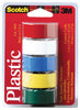 Scotch Assorted 125 in. L X 3/4 in. W Plastic Tape