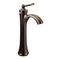 Oil rubbed bronze one-handle high arc bathroom faucet