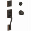 Schlage Addison Georgian Aged Bronze Single Cylinder Handleset and Knob Right or Left Handed