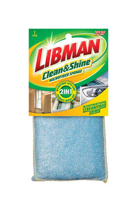 Libman Clean & Shine Delicate, Light Duty Sponge For Glass 8.5 in. L 1 pk