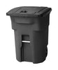 Toter Bear Tough 96 gal Black Plastic Wheeled Trash Can Lid Included Animal Proof/Animal Resistant