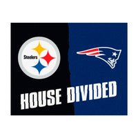 NFL House Divided - Steelers / Patriots House Divided Rug