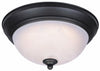 Westinghouse 4.75 in. H X 11 in. W X 11 in. L Oil Rubbed Bronze White Ceiling Fixture