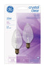 GE 15 watts A15 Globe Incandescent Bulb E12 (Candelabra) Warm White 2 pk