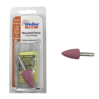 Weiler Vortec 11/16 in. Dia. x 0.25 in. L Aluminum Oxide Stem Mounted Point Cone 48000 rpm 1 pc.