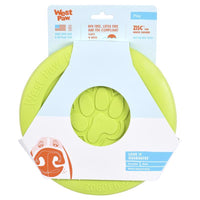 West Paw Zogoflex Green Plastic Zisc Disc Pet Toy Large in. 1 pk