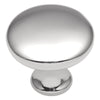 Hickory Hardware Transitional Round Cabinet Knob 1-1/8 in. D 1 in. Polished Chrome Silver 1 pk (Pack of 25)