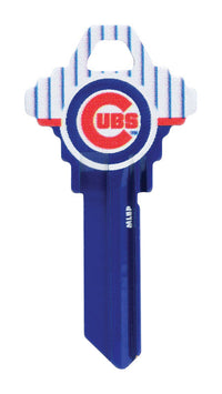 Hillman Chicago Cubs Painted Key House/Office Universal Key Blank Single (Pack of 6).