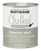 Rust-Oleum Indoor Water-Based Smooth Matt Finish Country Gray Chalk Paint 30 oz. (Pack of 2)