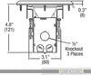 Hubbell-Raco 6239BK Floor Kit with Recessed Duplex 15 Amps 125 Volts TR Device and Adjustable Steel Box, 1-Gang, Color Black