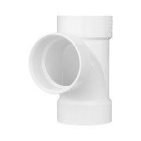 Charlotte Pipe Schedule 40 4 in. Hub X 4 in. D Hub PVC Sanitary Tee 1 pk