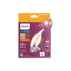 Philips BA11 E12 (Candelabra) LED Bulb Soft White 60 Watt Equivalence 3 pk